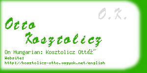 otto kosztolicz business card